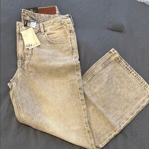 H&M BLEECKER HIGH RISE WIDE LEG JEANS